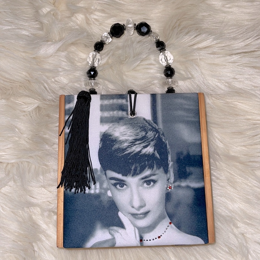Audrey Hepburn Cigar Box Purse Very Rare find *Vintage never worn*
